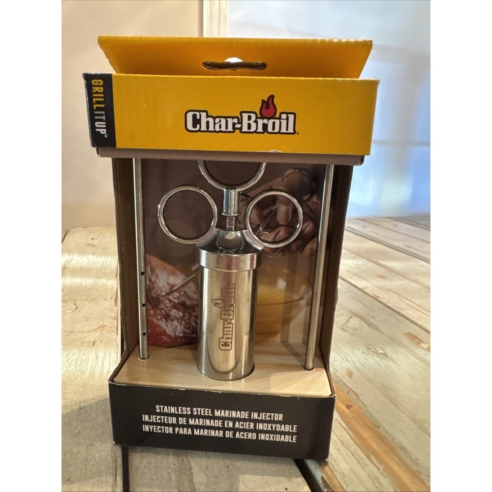 Char-Broil Stainless Steel Marinade Injector NEW IN BOX
